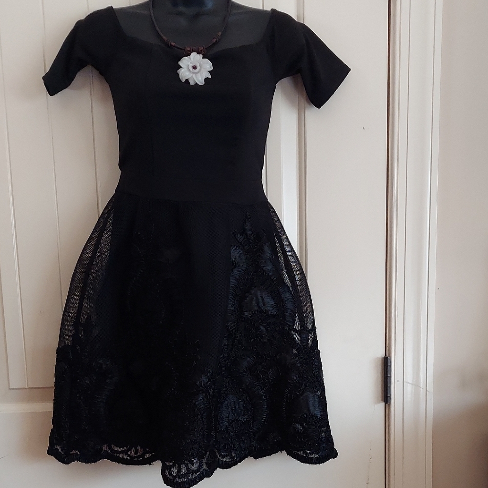 Francesca's Collections Black Mini Dress